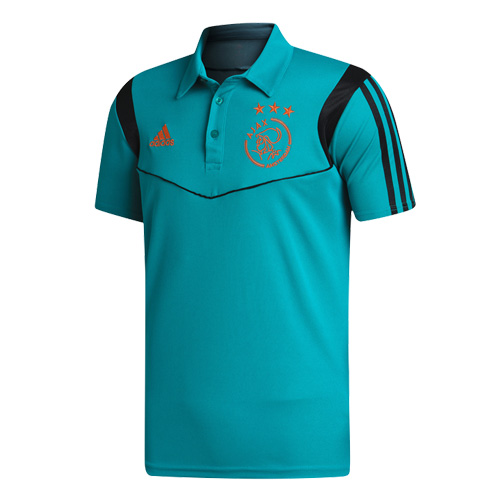 19/20 Ajax Core Polo Shirt-Light Blue - gogoalshop