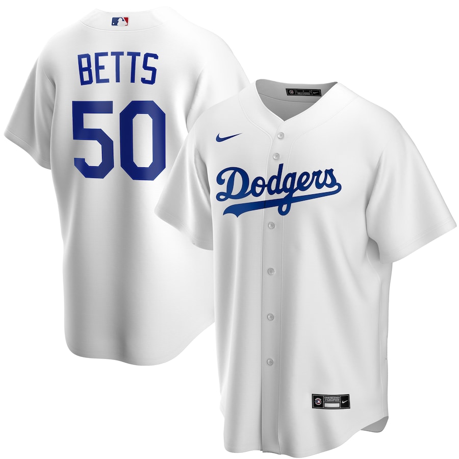 Mookie Betts #50 Los Angeles Dodgers Jersey Baseball Jersey
